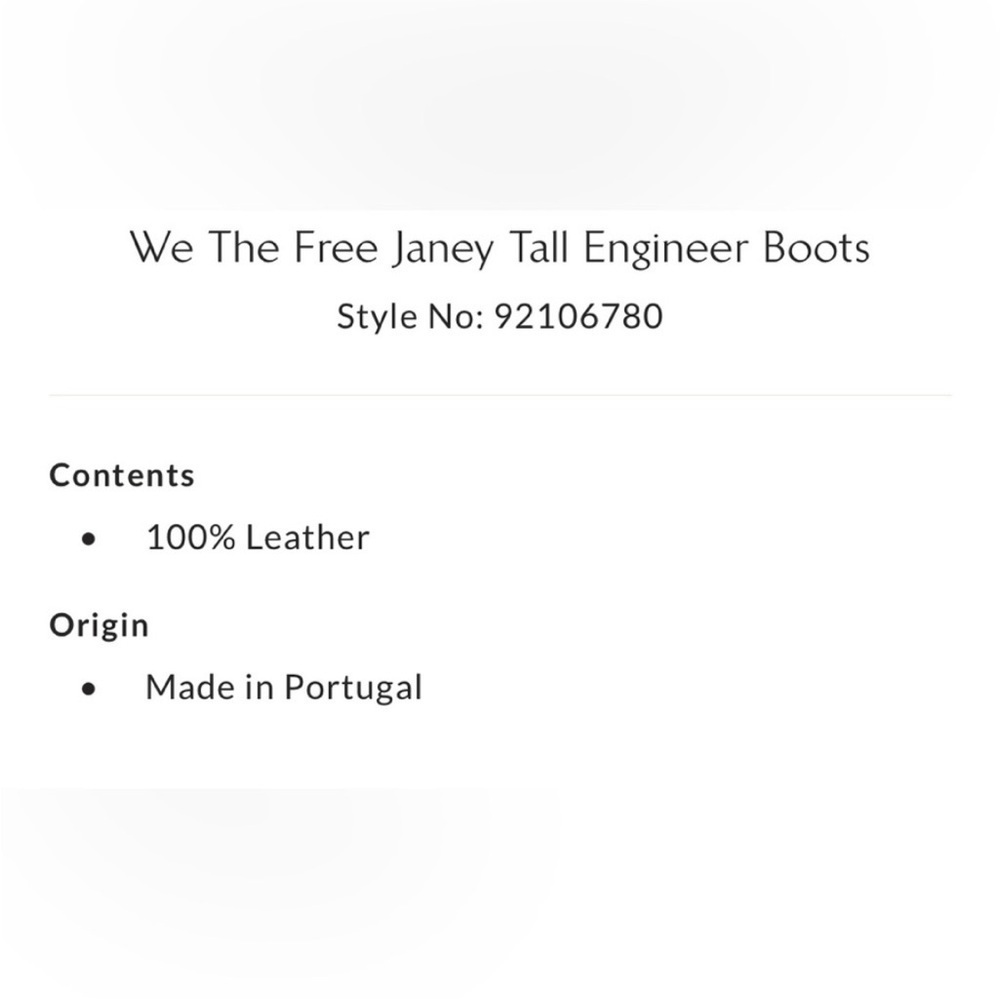 We The Free Janey Tall Engineer Boots Size 6 NIB - Picture 4 of 16